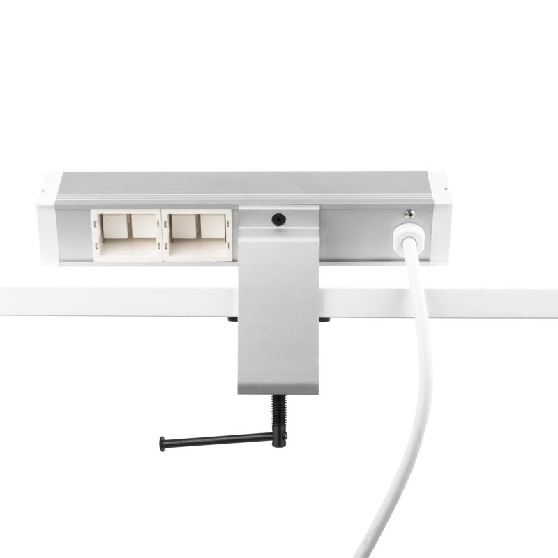 Power Desk Up® 1.0 - 2x 230V, 2x keystone - Wit