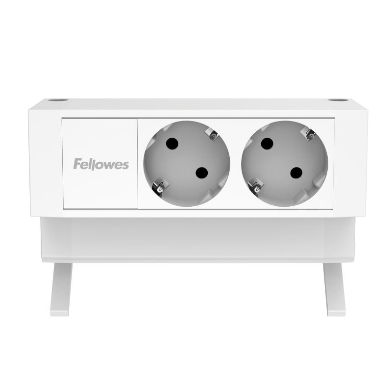 100091355_DeskUp2_2x230V_WHT-Front