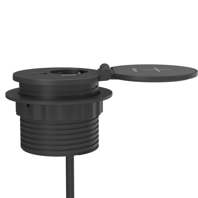 100091395_Qi-power-spot_F_80mm_1x230V_1xAC_1xQi_BLK-Side