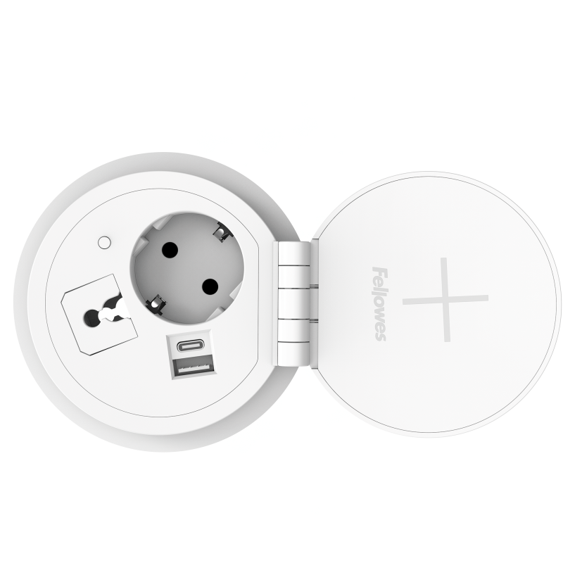 100091515_Qi-power-spot_F_80mm_1x230V+1xAC+1xQi_WHT-Top