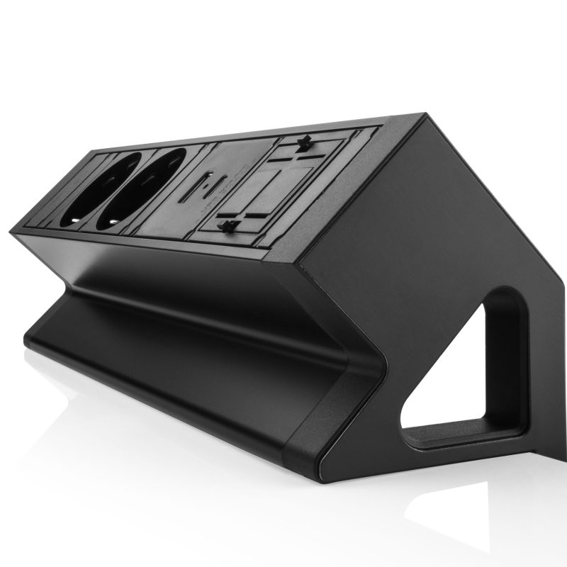 Power Desk Up® 2.0 - 2x 230V, 1x keystone, 1x USB A+C Charge
