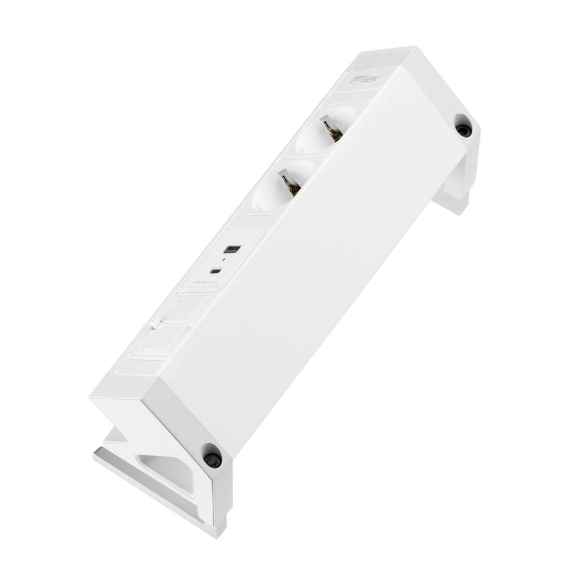 Power Desk Up® 2.0 - 2x 230V, 1x keystone, 1x USB A+C Charge
