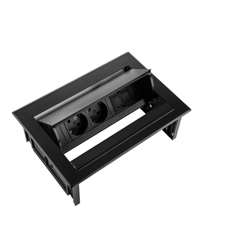 Power Desk In - 2x 230V + 1x Keystone