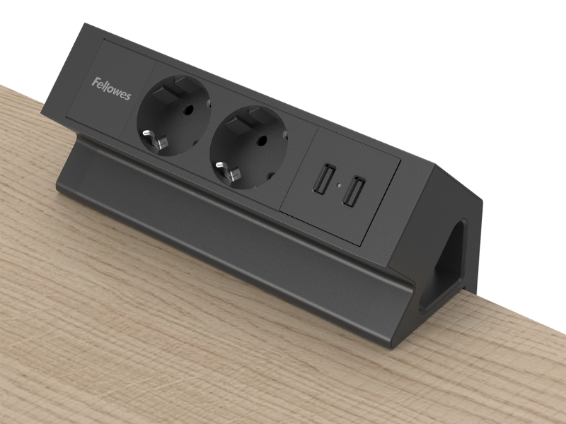 Power Desk Up® 2.0 - 2x 230V, 2x USB chargers