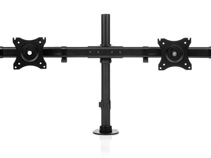 Focus Dual Monitor Arm with Crossbar - Black