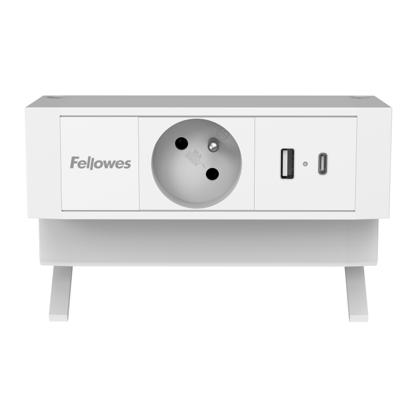 100091452_DeskUp2_1x230V_1xAC_WHT_Front