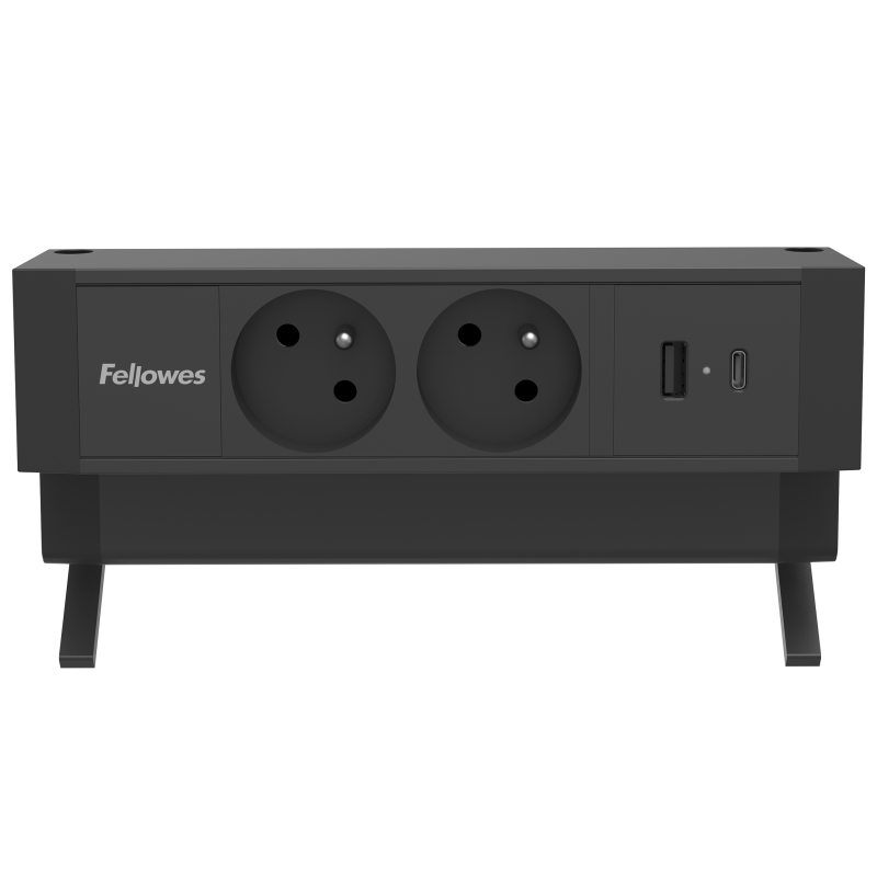 100091577_DeskUp2_2x230V_1xAC_BLK-front