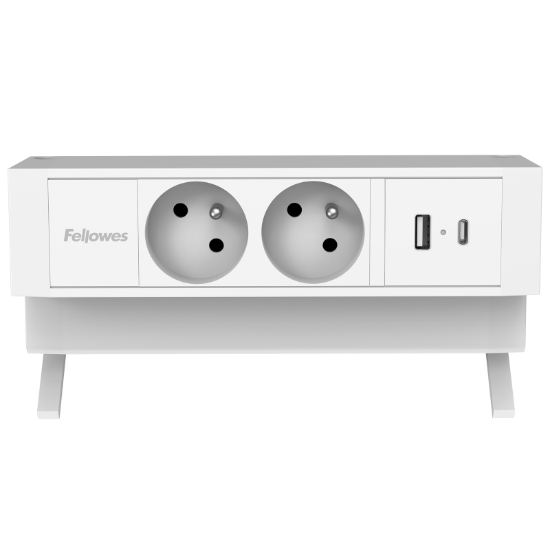 100091578_DeskUp2_2x230V_1xAC_WHT-front