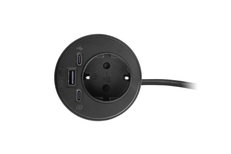 Power-Spot® - Incl. USB A + C Charge (5.0V - 3.1A - 25W) en USB C data extension