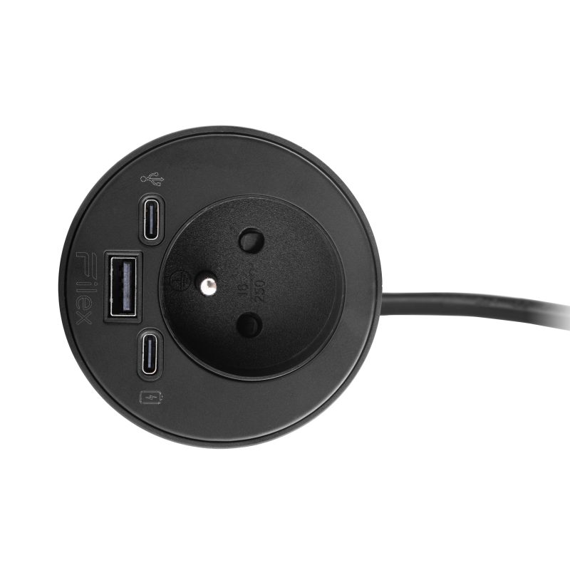 Power-Spot® (French Socket) - Incl. USB A + C Charge en USB C data extension