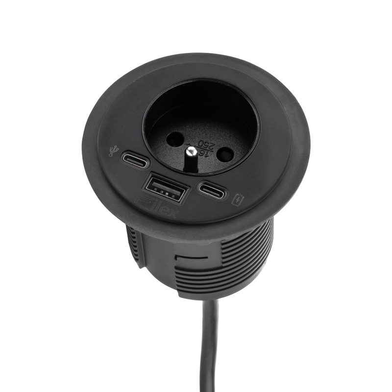 Power-Spot® (French Socket) - Incl. USB A + C Charge en USB C extension