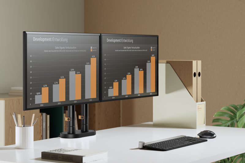Fellowes Professional Series dubbele monitorarm - - Voor 23