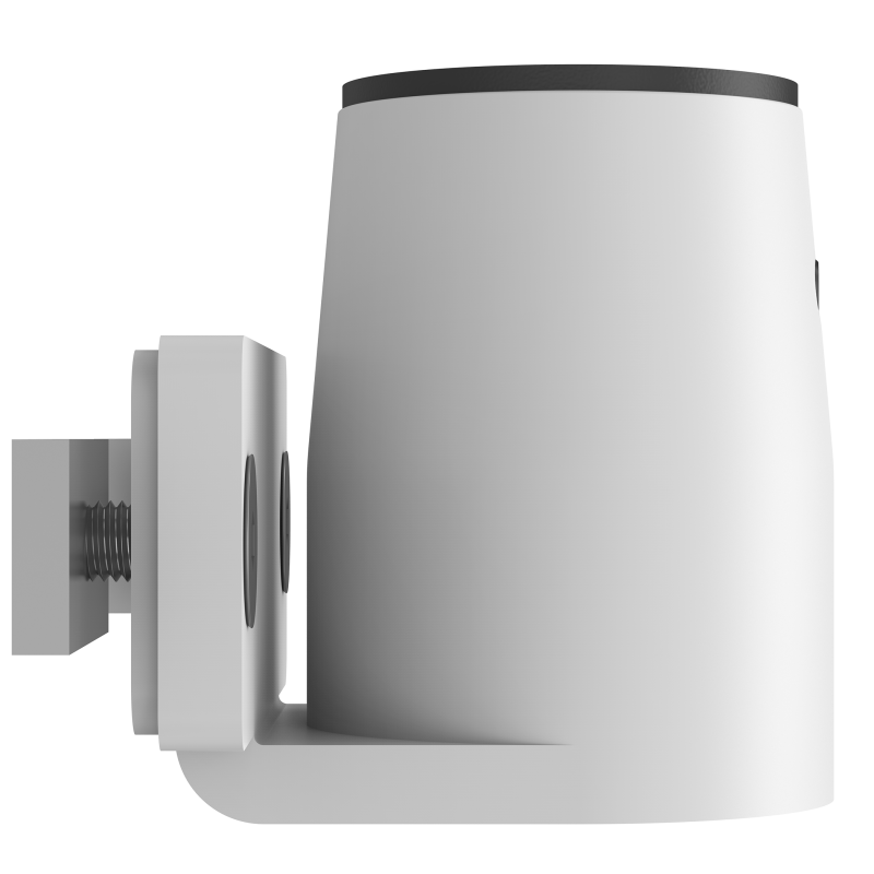 Witte Galaxy Universele Mount voor bevestiging van monitorarmen aan muren, toolbars of montagerails.