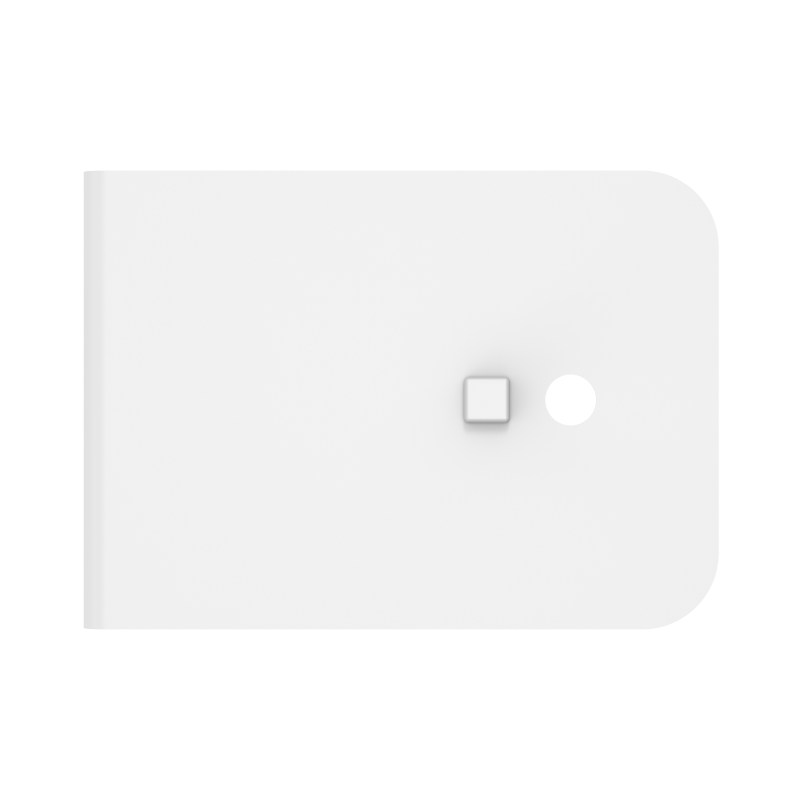Witte Galaxy Extended C-Clamp voor het veilig bevestigen van monitorarmen op bureaus met akoestische panelen.