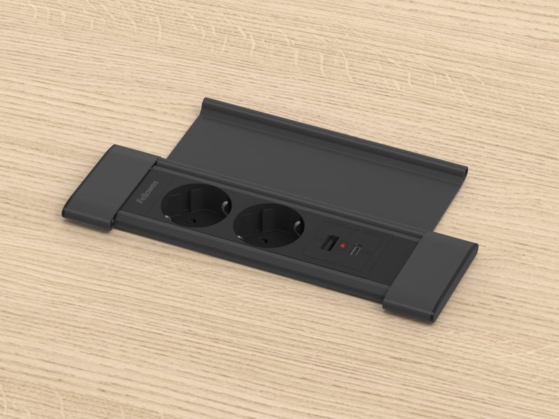 Desk In Cover - 2 x 230V en USB-A/C