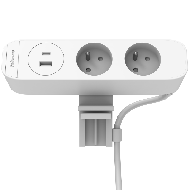 100139658_deskup3_E_2x230-AC-WHT-Front-Angled